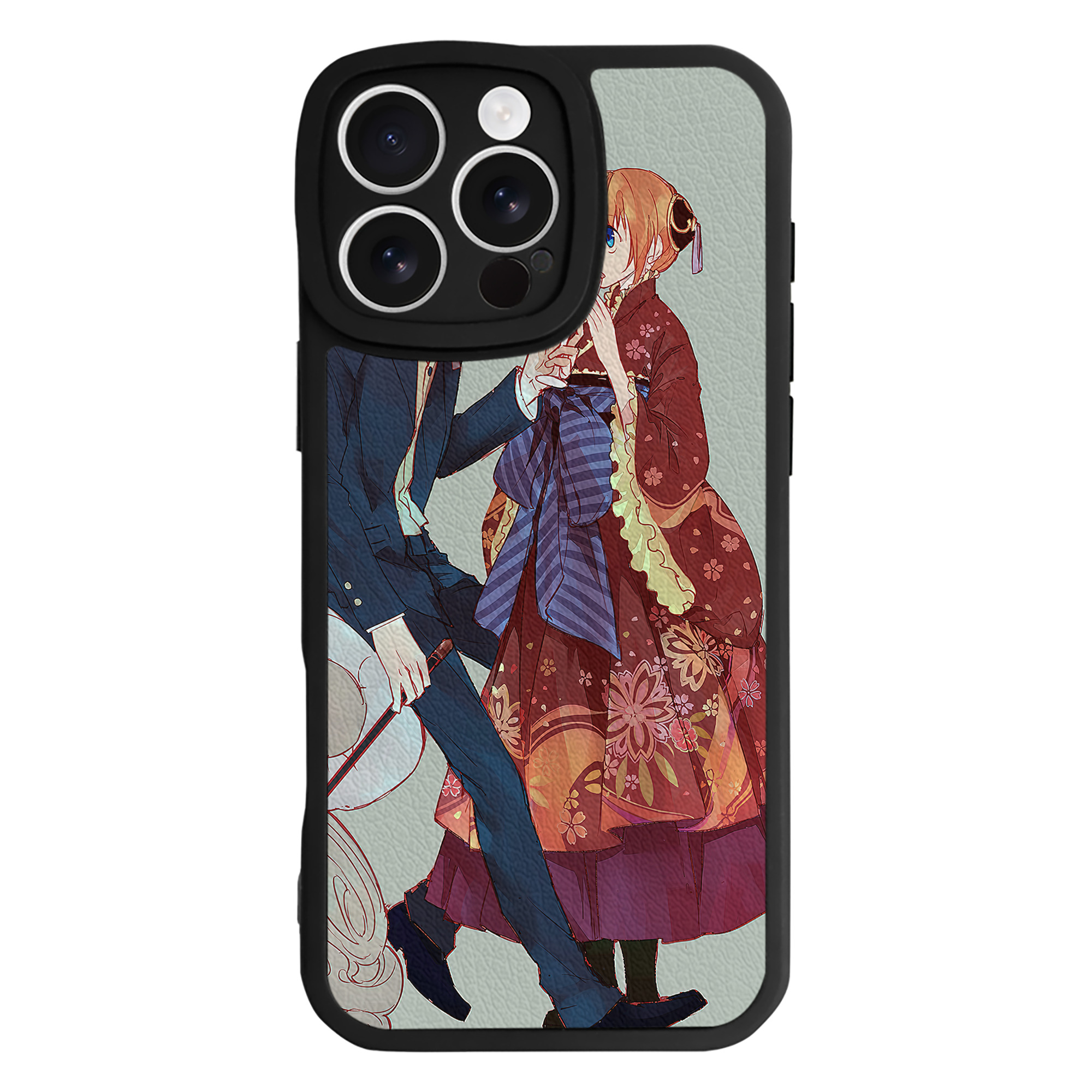 （画像用） ぎんたま 坂田銀時（さかたぎんとき） 神楽 志村新八（しむら しんぱち） GINTAMA Sakata Gintoki Kagura Shimura Shinpachi 【iPhone 16シリーズ対応】シリコンスマホケース（レザー調） 材質：シリコン